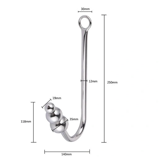 Anal Hooks Collar with Anal Cuffs Elegant and Beaded Hook 5334 0929